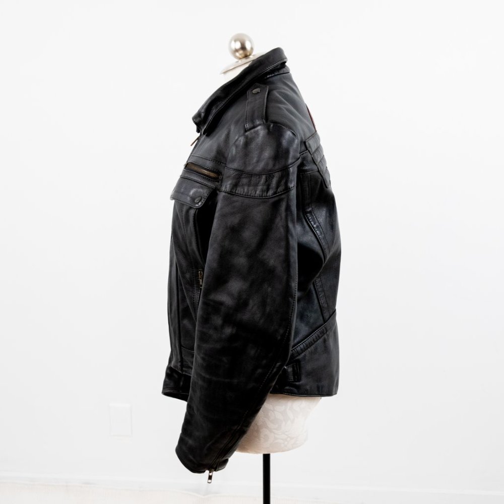 Vintage Harley Davidson Jacket M Leather Biker - Picture 7 of 14